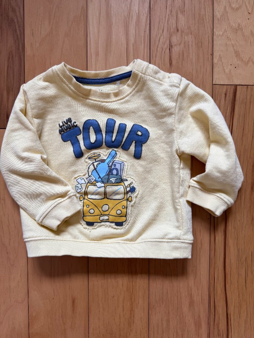 El Corte Inglés Live Music Tour Sweatshirt 12–18 Months Yellow Like New